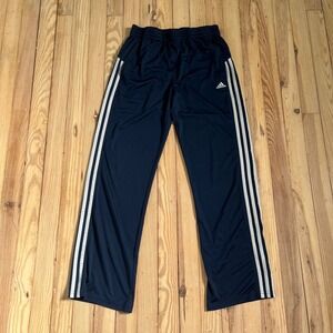 Kids Adidas Navy Blue Track‎ Pants Athletic Athletic Size L y2k three stripe